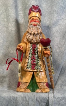 Hand-carved Father Christmas figure by Paul Bolinger
