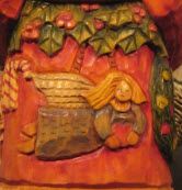 Small Father Christmas face carving thumbnail